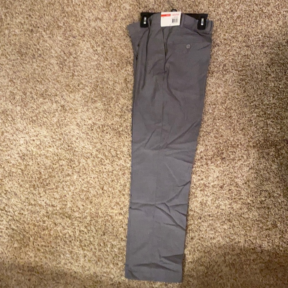 NWT Boys Izod slim grey dress pants